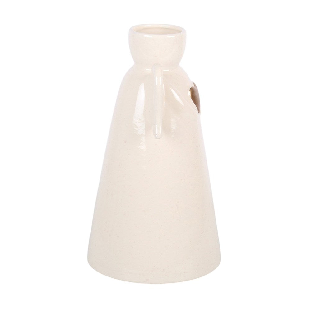 Angel Wings Gold Heart Flower Vase