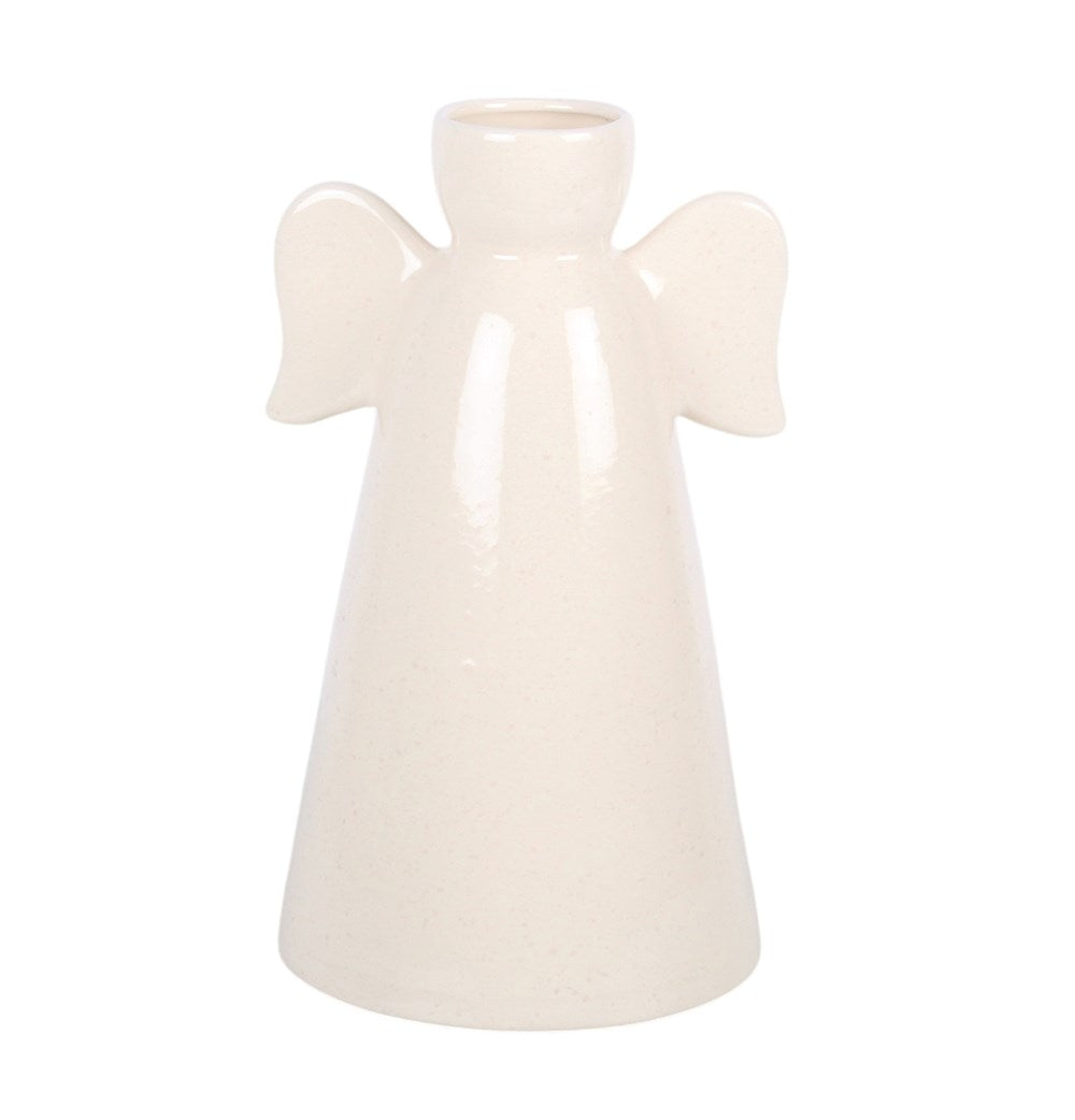 Angel Wings Gold Heart Flower Vase