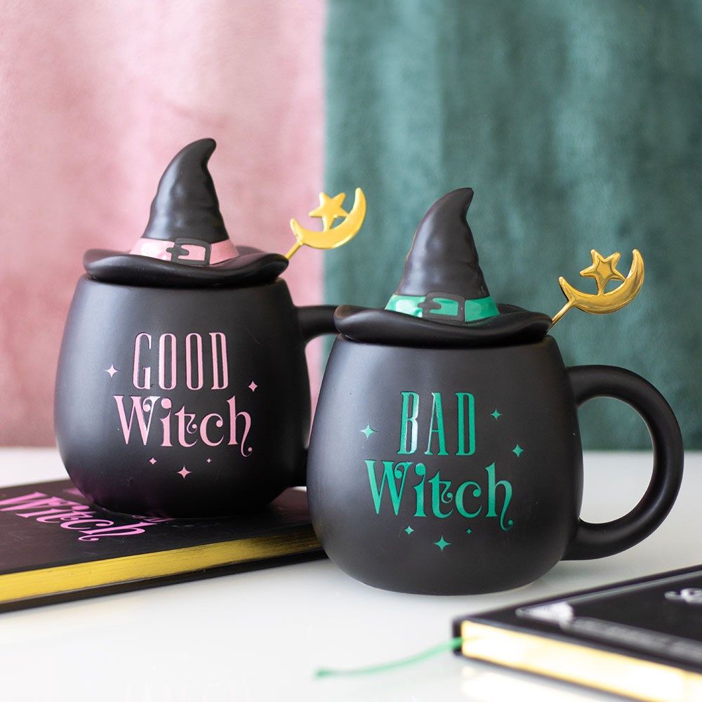 Halloween - Good Witch Lidded Mug with Spoon