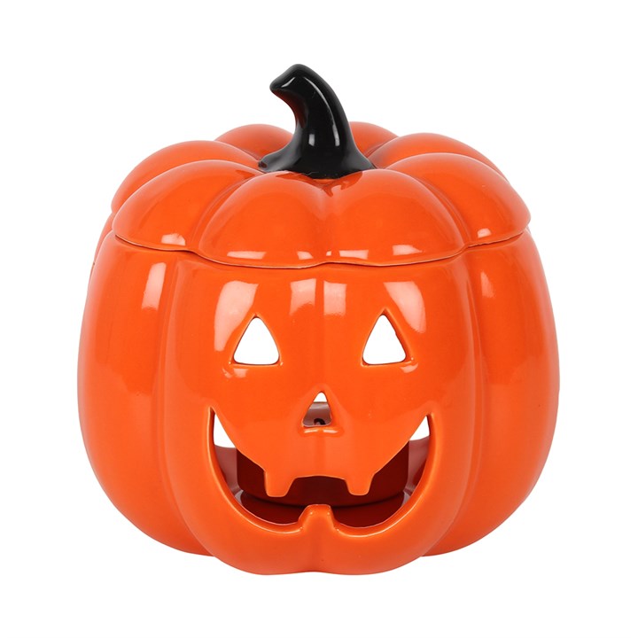 HALLOWEEN SCARY PUMPKIN Oil Burner/Wax Melter - ORANGE