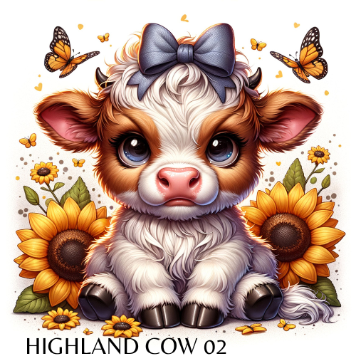 20 oz Skinny Tumbler - Highland Cow
