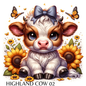 20 oz Skinny Tumbler - Highland Cow