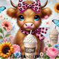20 oz Skinny Tumbler - Highland Cow