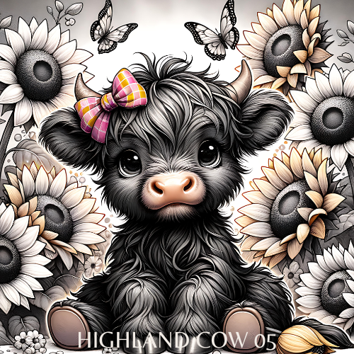 20 oz Skinny Tumbler - Highland Cow
