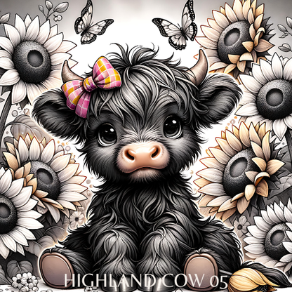 20 oz Skinny Tumbler - Highland Cow