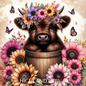 20 oz Skinny Tumbler - Highland Cow