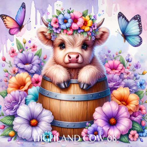 20 oz Skinny Tumbler - Highland Cow