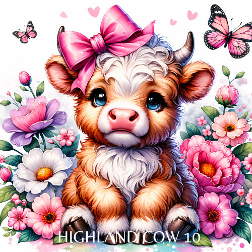 20 oz Skinny Tumbler - Highland Cow