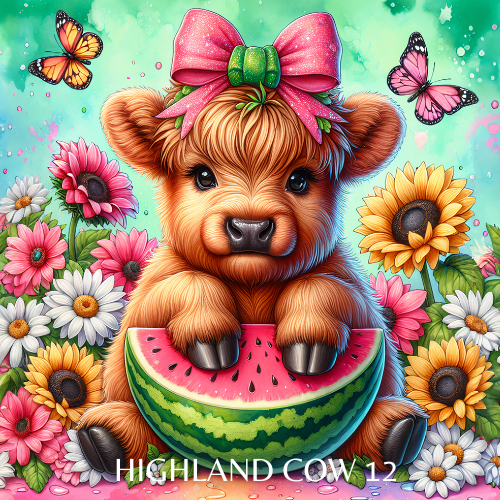 20 oz Skinny Tumbler - Highland Cow