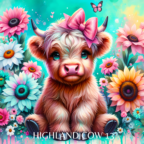 20 oz Skinny Tumbler - Highland Cow