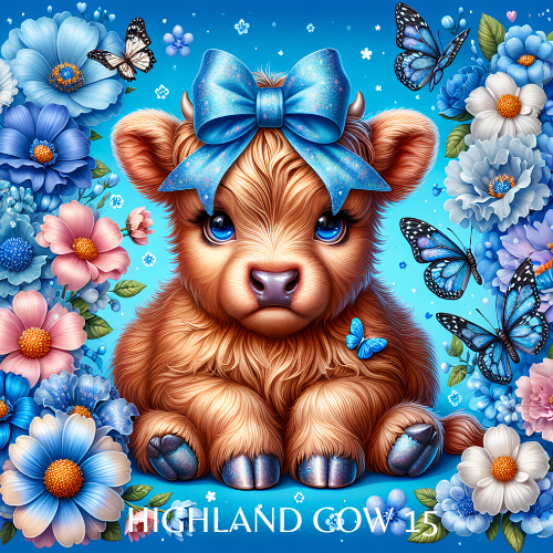 20 oz Skinny Tumbler - Highland Cow
