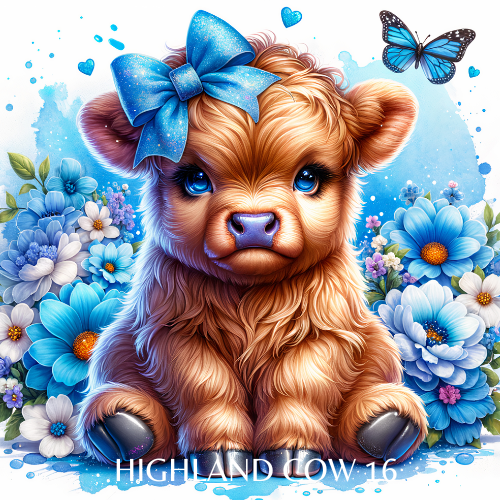 20 oz Skinny Tumbler - Highland Cow