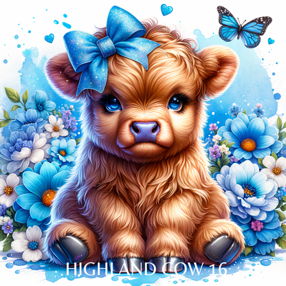 20 oz Skinny Tumbler - Highland Cow
