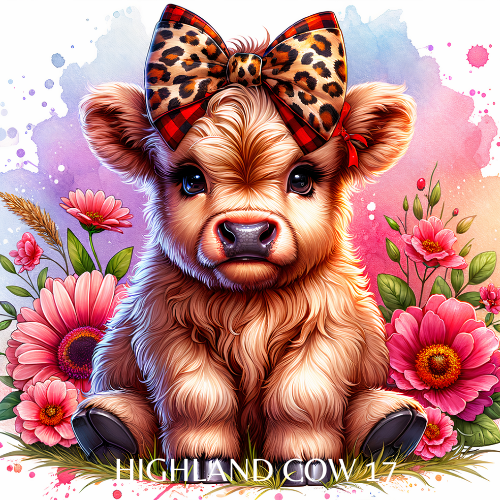 20 oz Skinny Tumbler - Highland Cow