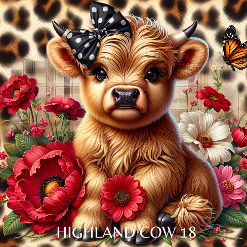 20 oz Skinny Tumbler - Highland Cow
