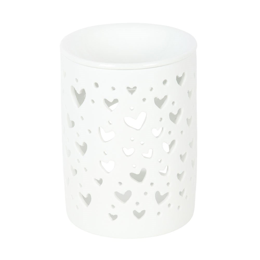 White Cut Out Heart Silhouette - Oil Burner / Wax Melter