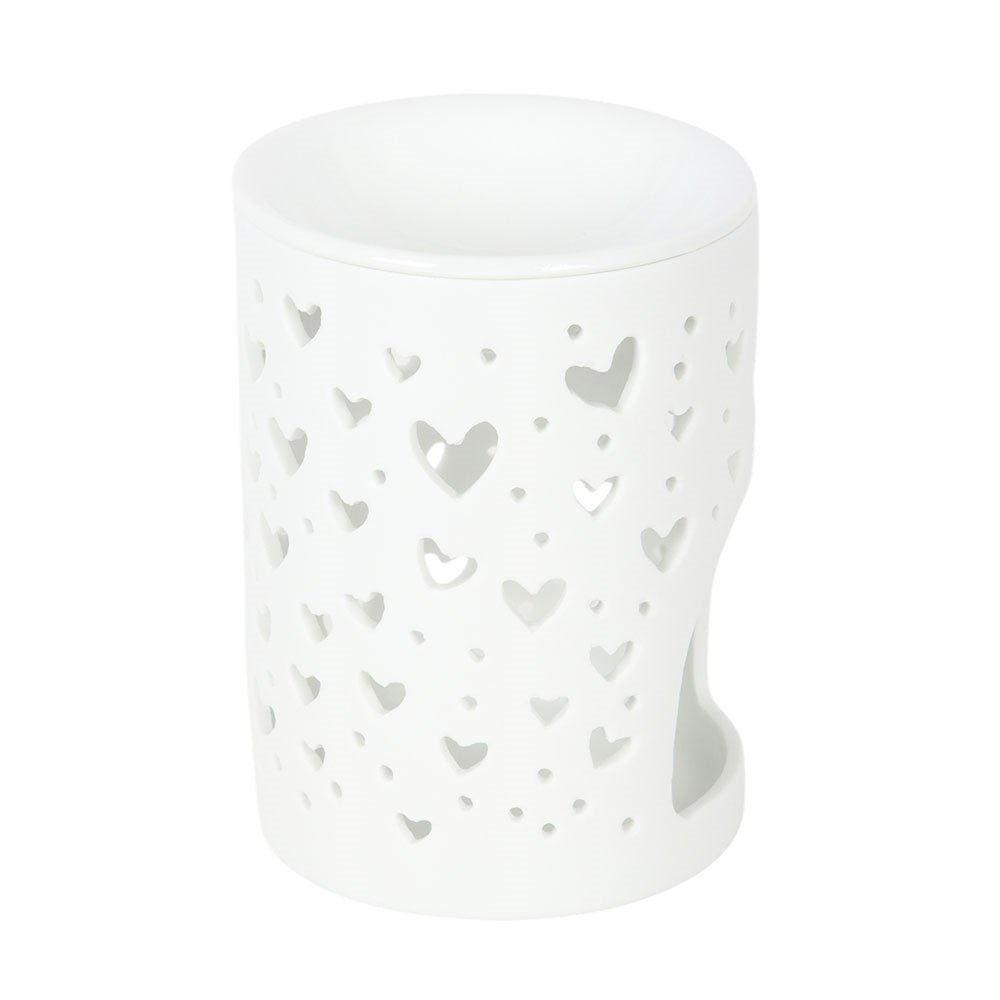 White Cut Out Heart Silhouette - Oil Burner / Wax Melter
