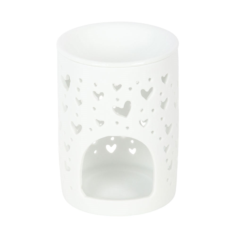 White Cut Out Heart Silhouette - Oil Burner / Wax Melter