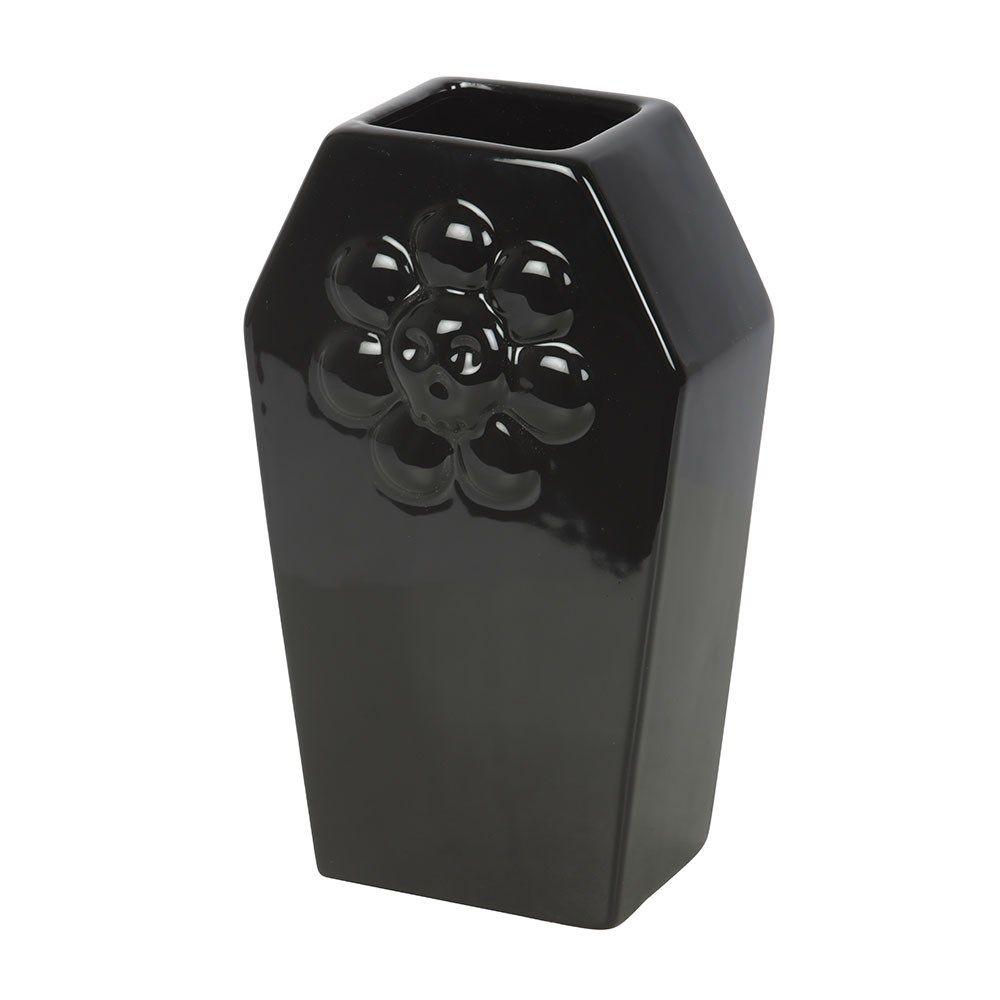 Black Coffin Vase - Ceramic Shaped Vase