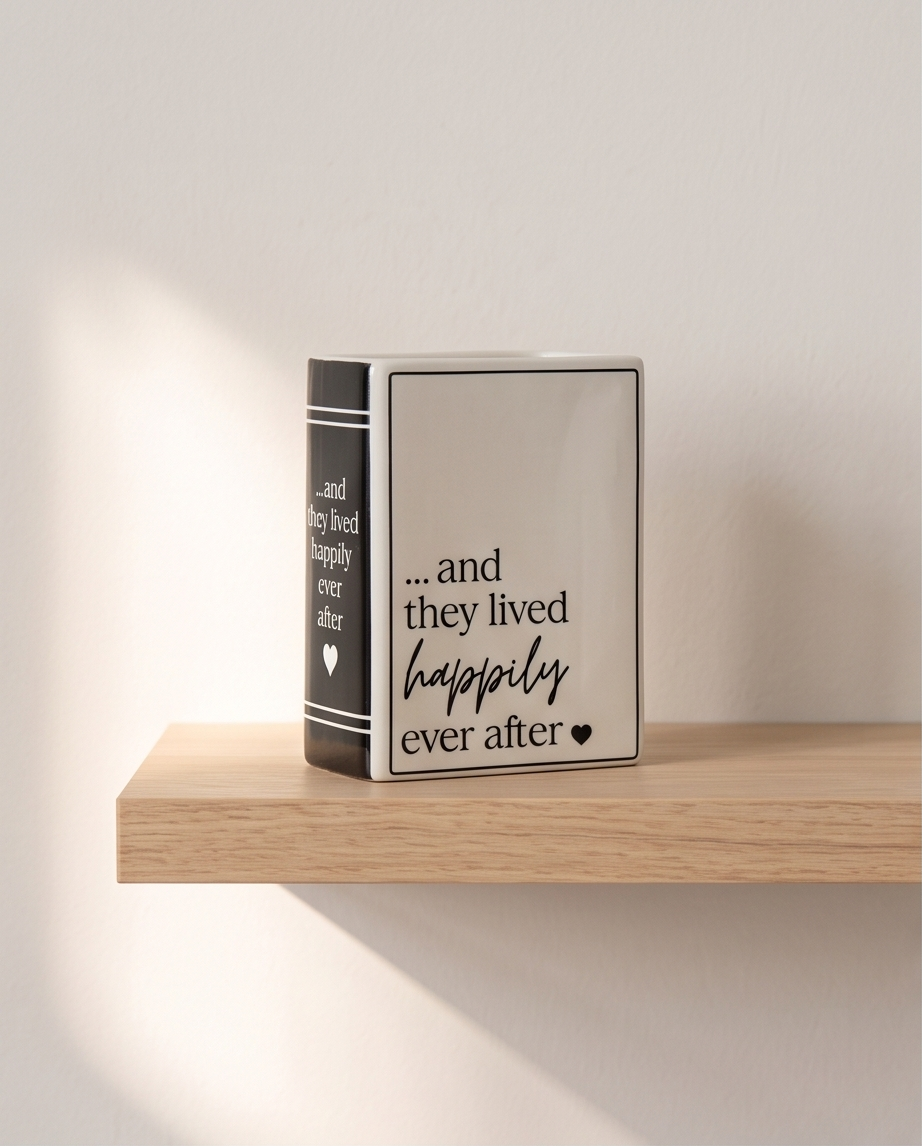 Happily Ever After - Book Shaped Flower Vase