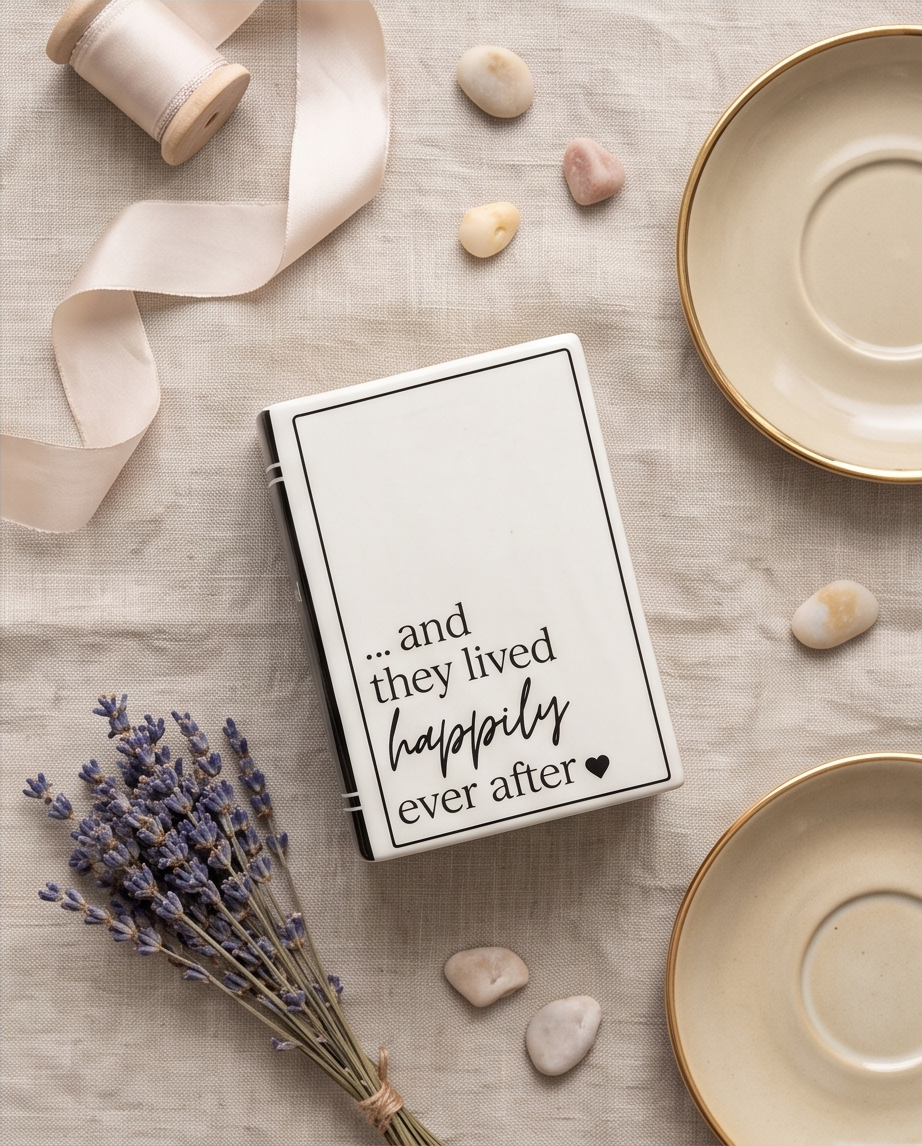Happily Ever After - Book Shaped Flower Vase