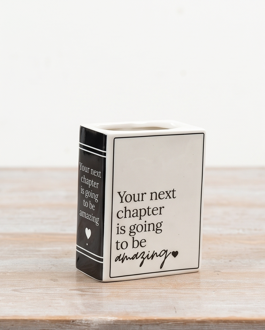 Your Next Chapter - Book Shaped Flower Vase