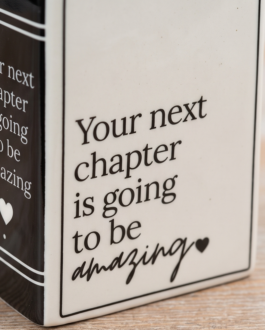 Your Next Chapter - Book Shaped Flower Vase