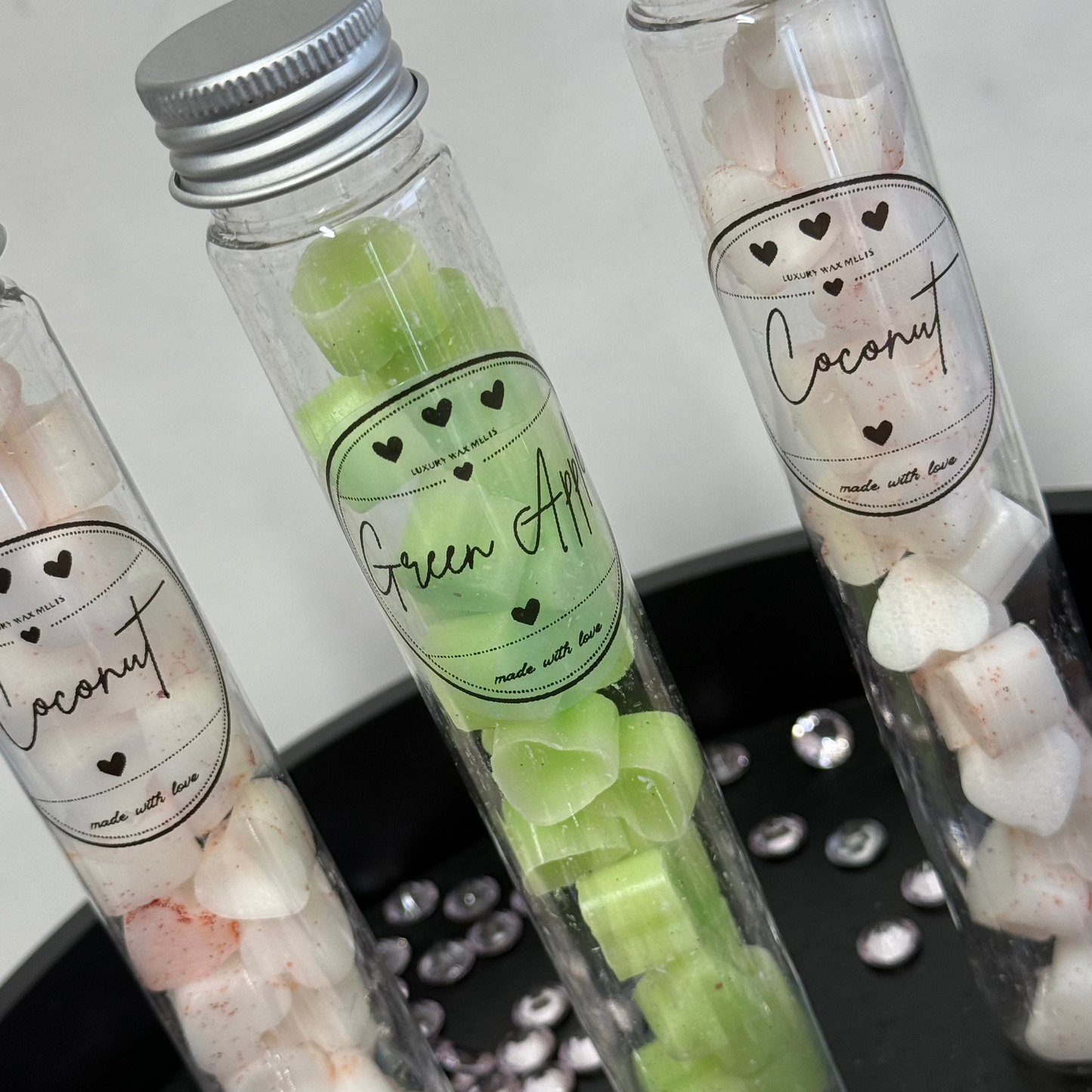 Mini Hearts Luxury Wax Melt Tubes - Home Fragrance