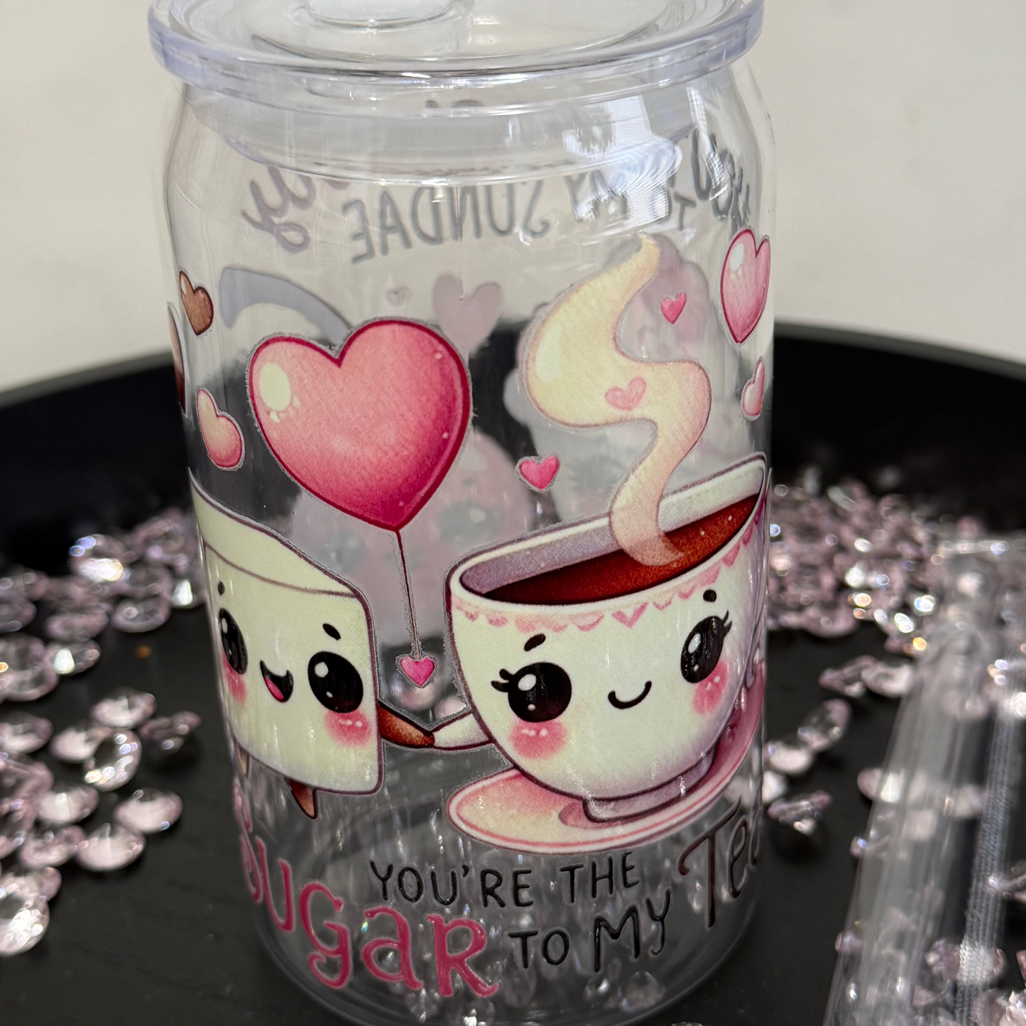 16oz Libby Plastic Cold Cup with Straw - Duos