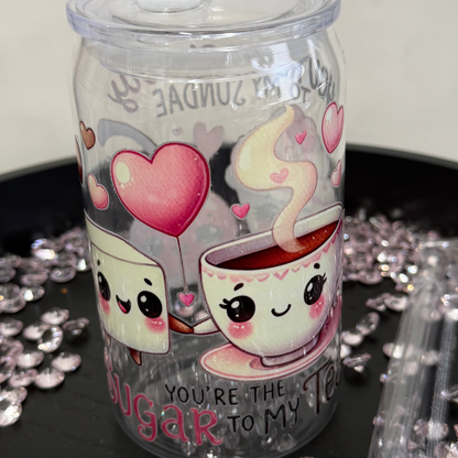 16oz Libby Plastic Cold Cup with Straw - Duos