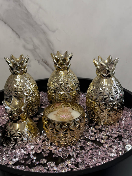 Gold Pineapple Candle - Fairy Fresh