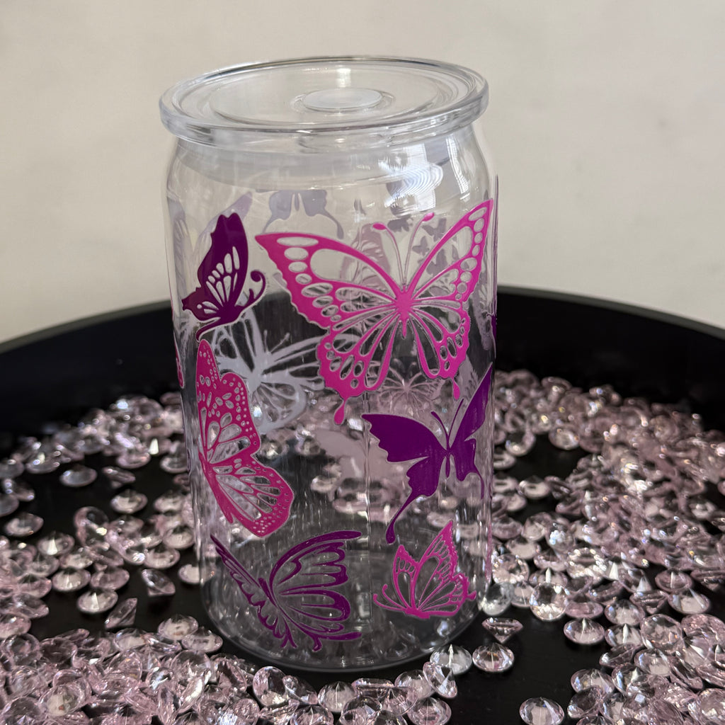 16oz Libby Plastic Cold Cup with Straw