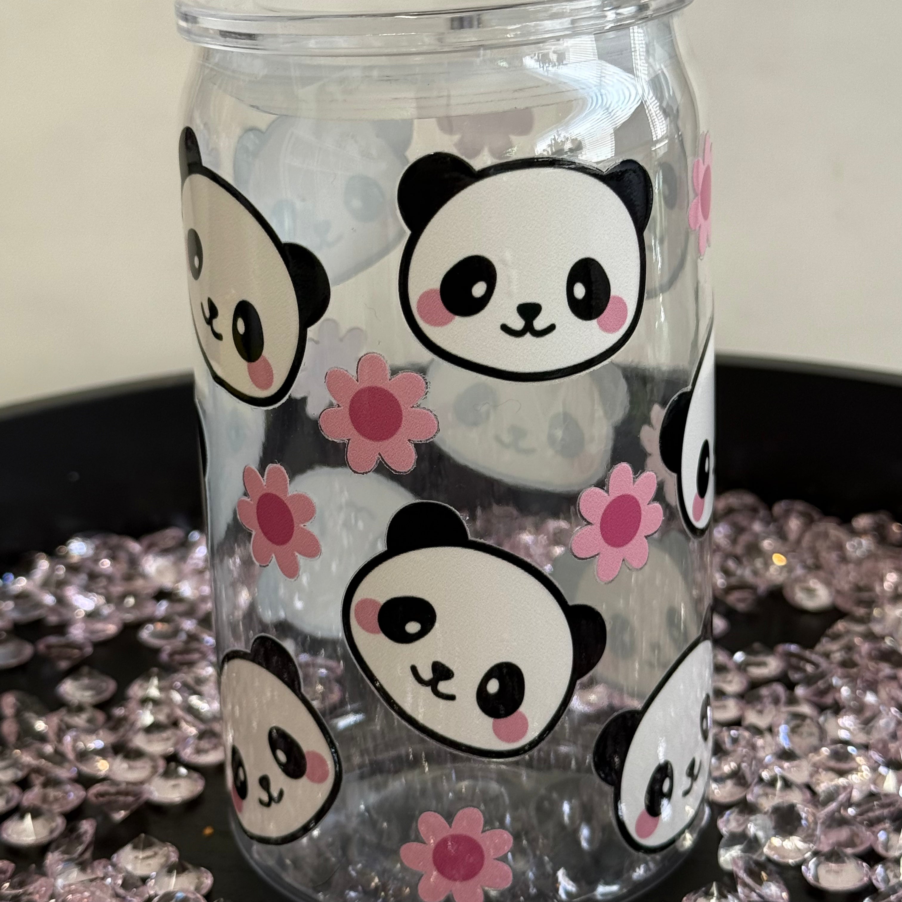 16oz Libby Plastic Cold Cup with Straw