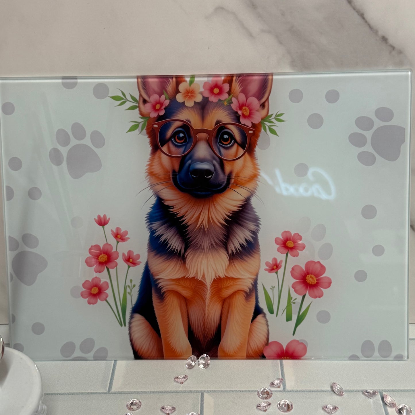 8X11 Glass Chopping Board - Plain Finish