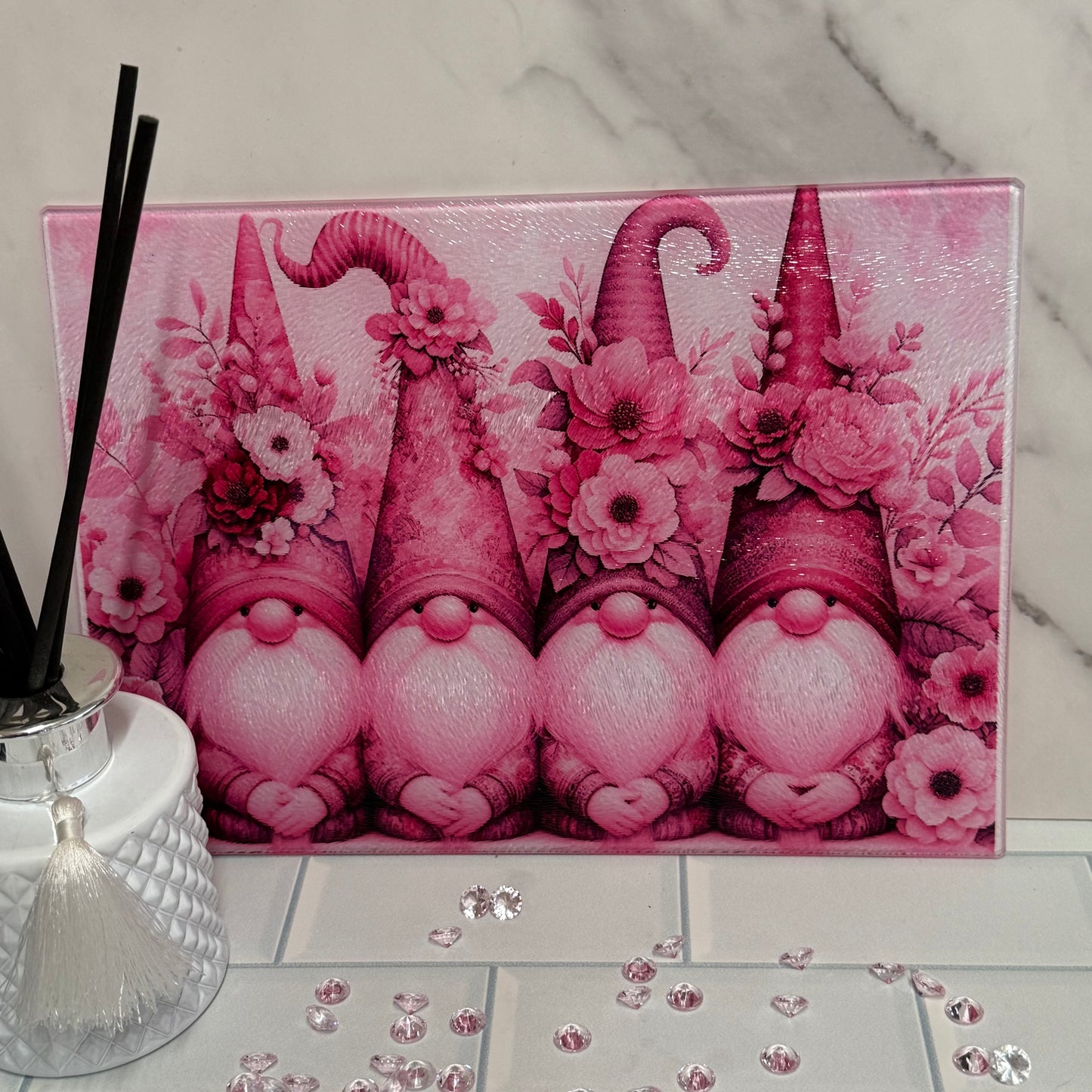8X11 Glass Chopping Board - Ripple Finish