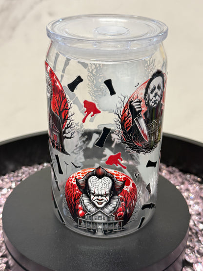 16oz Libby Plastic Cold Cup with Straw