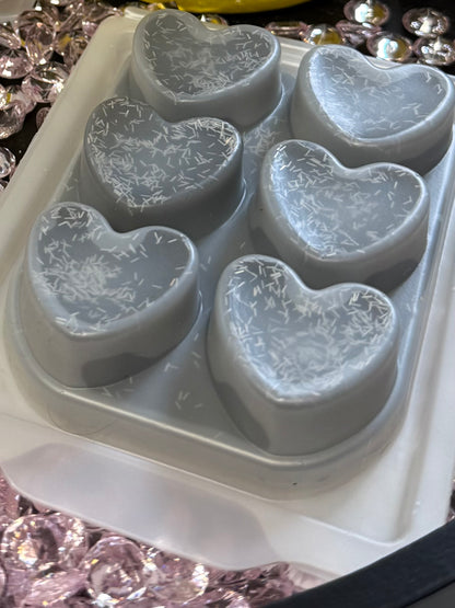 DUBAI COLLECTION - 6 Heart Luxury Wax Melt Slab Clamshells