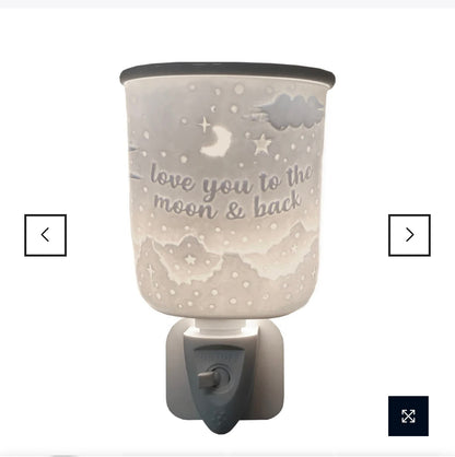 Porcelain Plug In Electric Wax Melter / Oil Burner - Love You