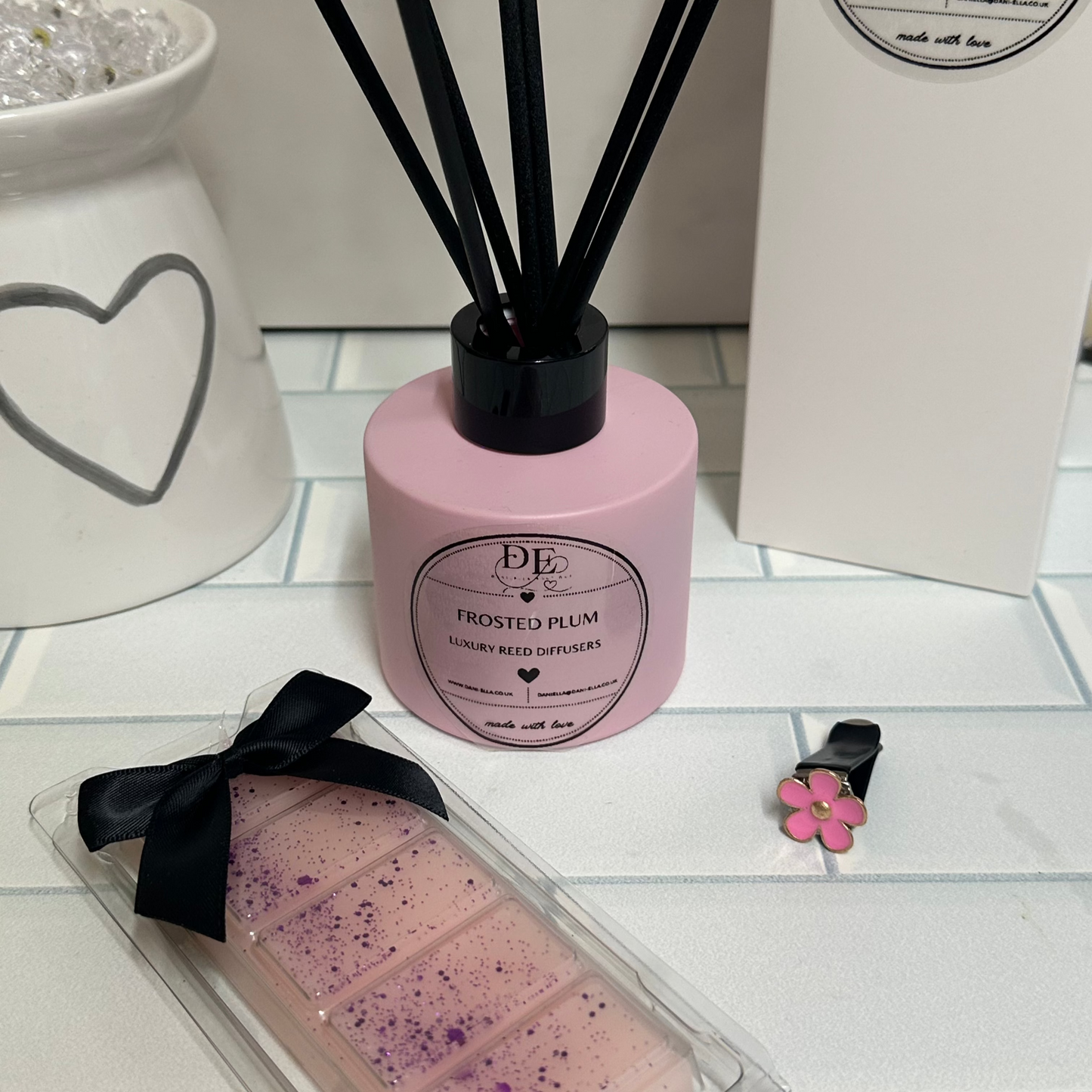 Luxe Diffuser & Wax Bundle - Frosted Plum