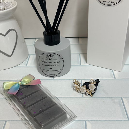 Luxe Grey Diffuser & Wax Bundle - Sugar Plum Fairy