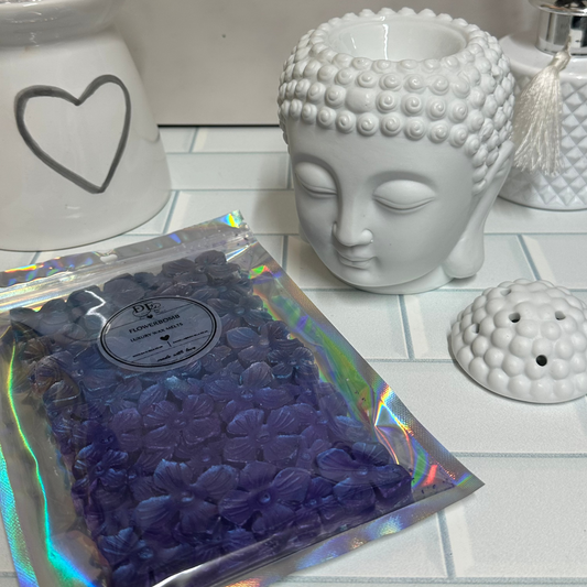 White Budha Wax Melter & Flower Power Snap Wax Bar Bundle