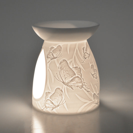 Silk Wings Porcelain Oil Burner/Wax Melter