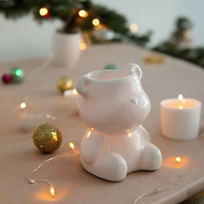 White Teddy Bear Burner/Wax Melter