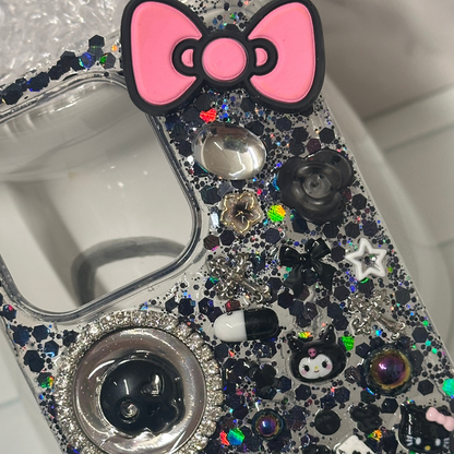 iPhone 14 Pro Customised Case - Black Kitty