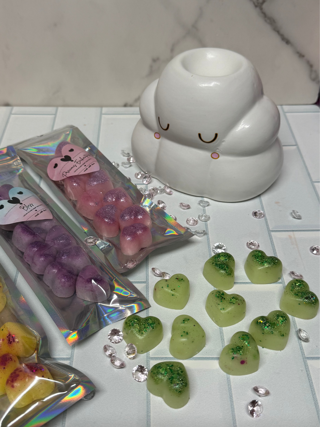 Luxury Wax Melt Chunky Hearts - Various Fragrances