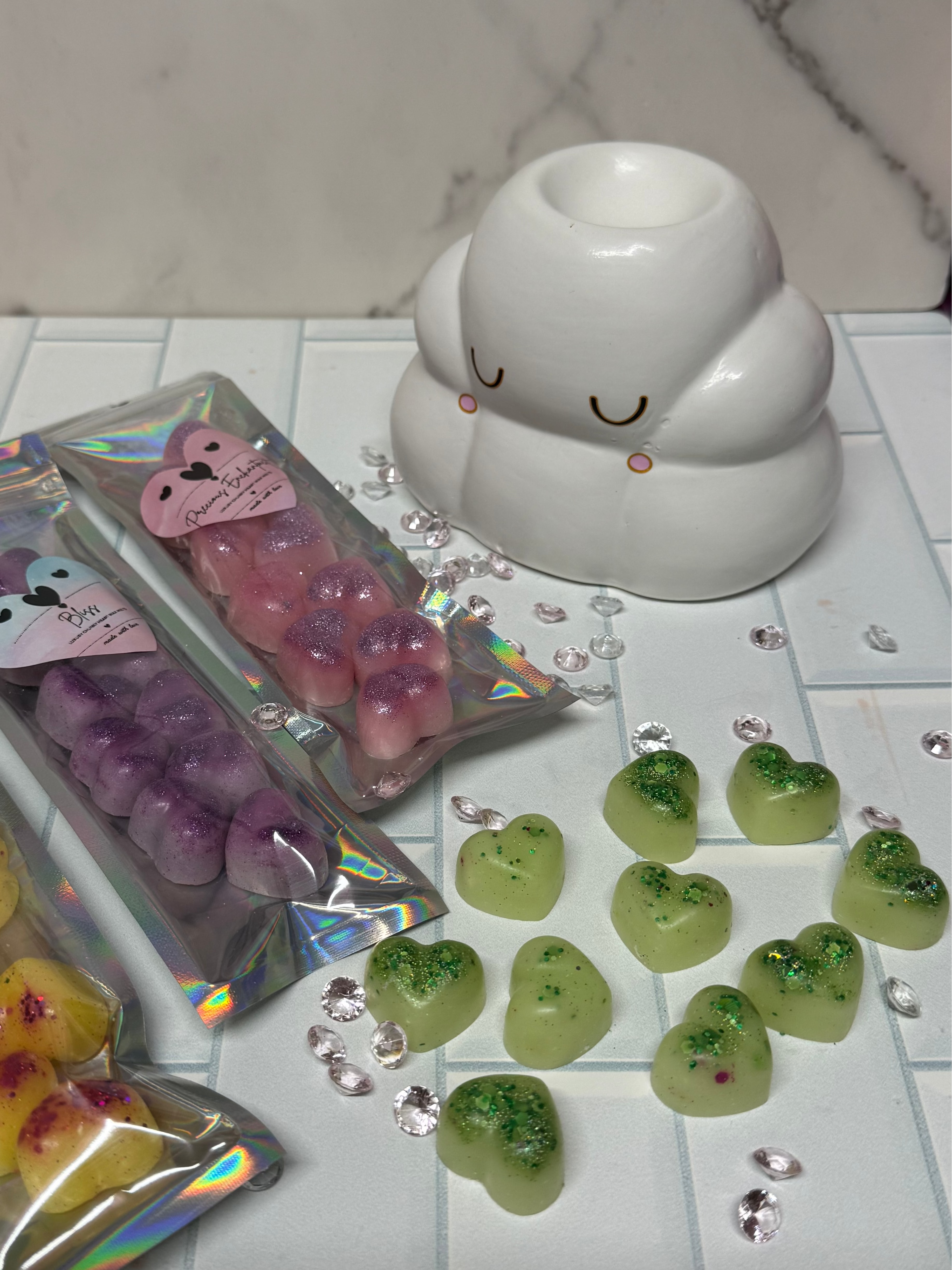 Luxury Wax Melt Chunky Hearts - Various Fragrances