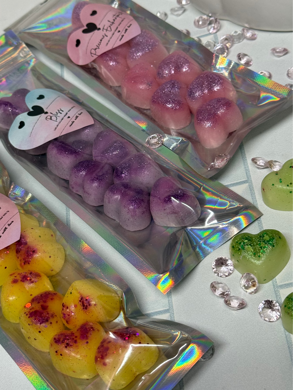 Luxury Wax Melt Chunky Hearts - Various Fragrances