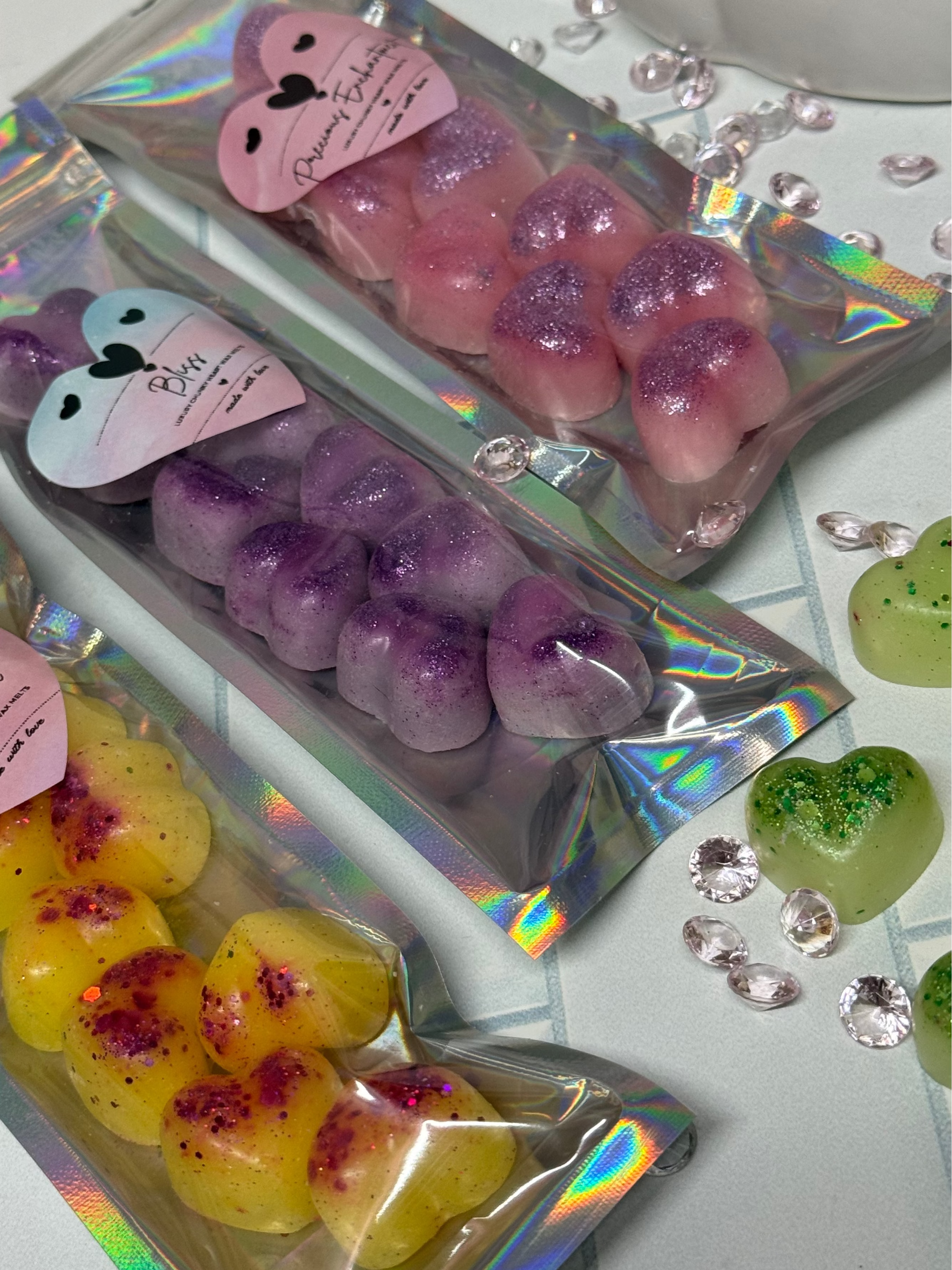 Luxury Wax Melt Chunky Hearts - Various Fragrances