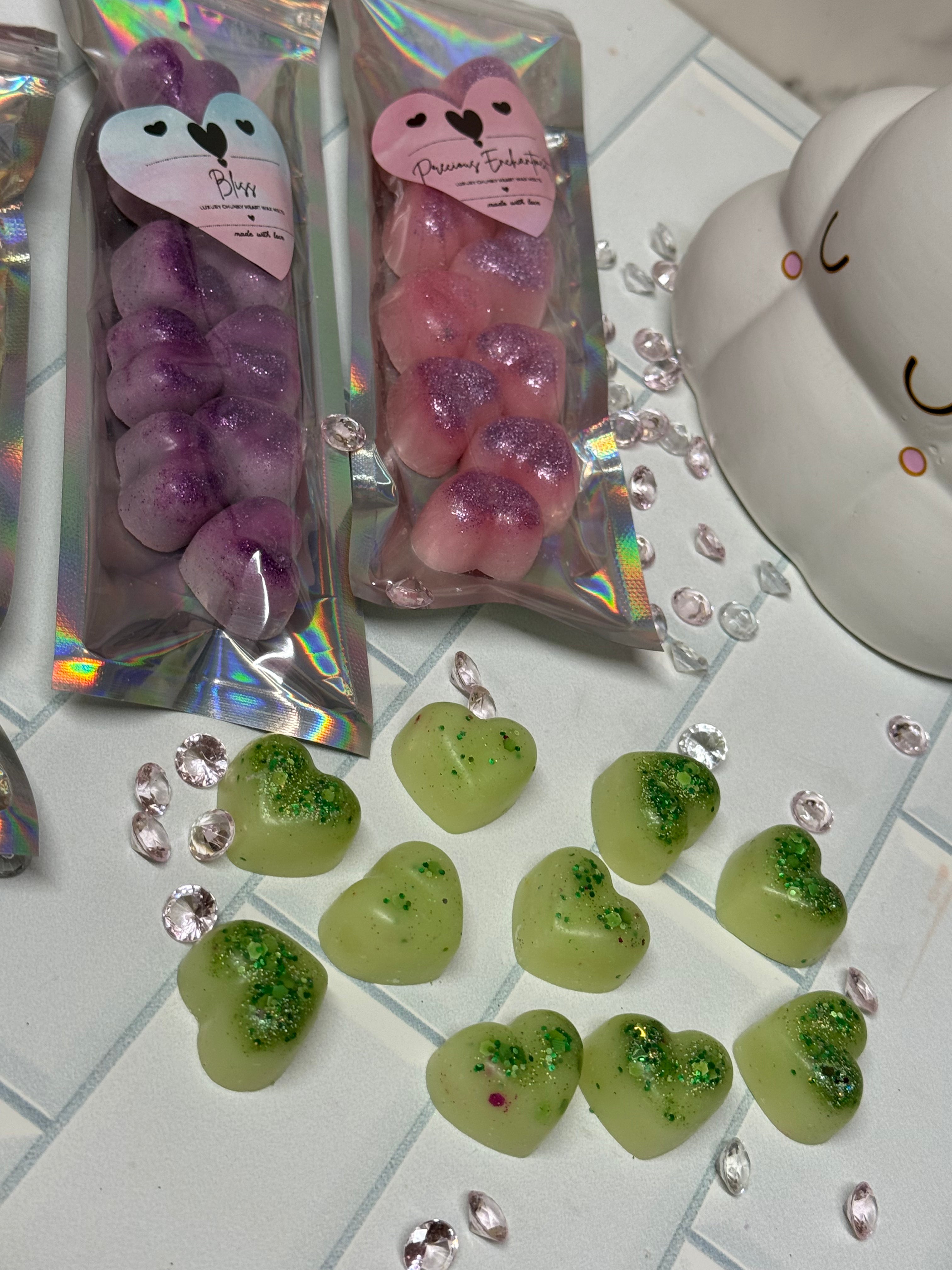 Luxury Wax Melt Chunky Hearts - Various Fragrances