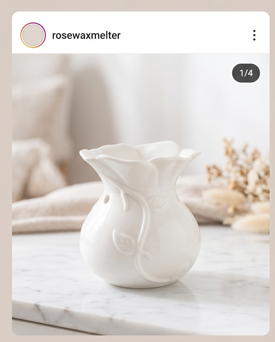 White Rose -  Oil Burner / Wax Melter